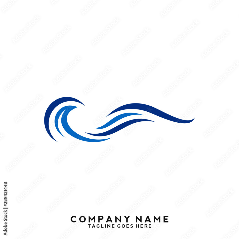 Water wave Logo Template