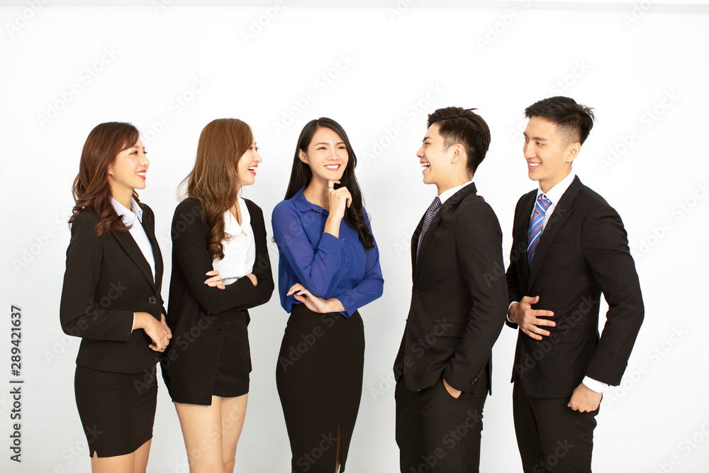 Successfull asian busines team isolated on white background Successfull asian busines team isolated on white background