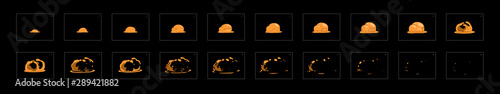 Sprite sheet of liquid bubble. bubble animation effect for cartoon, game, animation or something else.