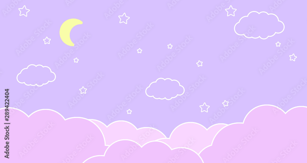 Abstract kawaii Cloudy Colorful Sky and Stars background. Soft gradient pastel Comic graphic. Concept for wedding card design or presentation Abstract kawaii Cloudy Colorful Sky and Stars background. Soft gradient pastel Comic graphic. Concept for wedding card design or presentation