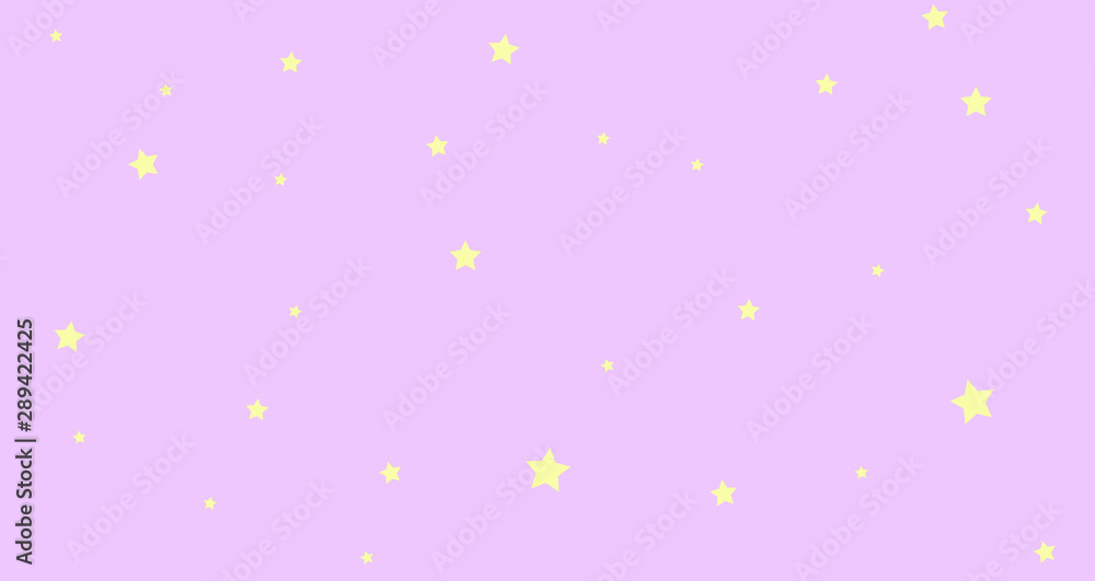 Abstract kawaii Cloudy Colorful Sky and Stars background. Soft gradient pastel Comic graphic. Concept for wedding card design or presentation