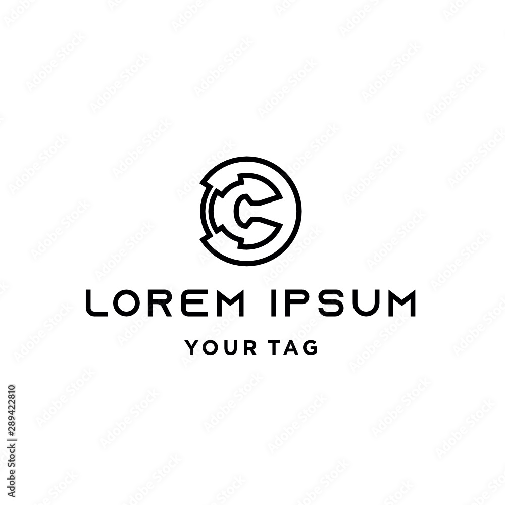 Initial C Modern Logo Design Inspiration custom logo design vector Initial C Modern Logo Design Inspiration custom logo design vector