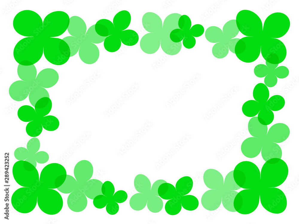 四つ葉のクローバーのフレーム