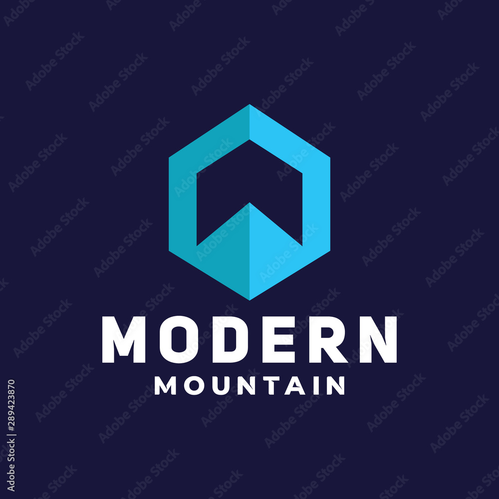 Modern Mountain Logo Vector Design Template. Mountain Emblem Icon. Everest Symbol. Logo For Company And Business. Modern Mountain Logo Vector Design Template. Mountain Emblem Icon. Everest Symbol. Logo For Company And Business.