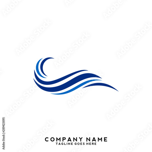 Water wave Logo Template