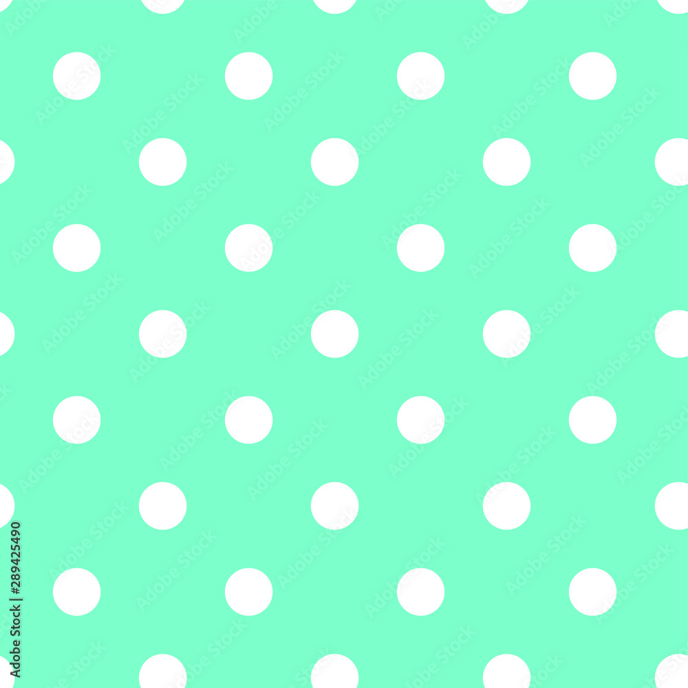 Blue polka dot seamless pattern, vector