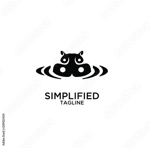 hippo modern logo icon designs vector