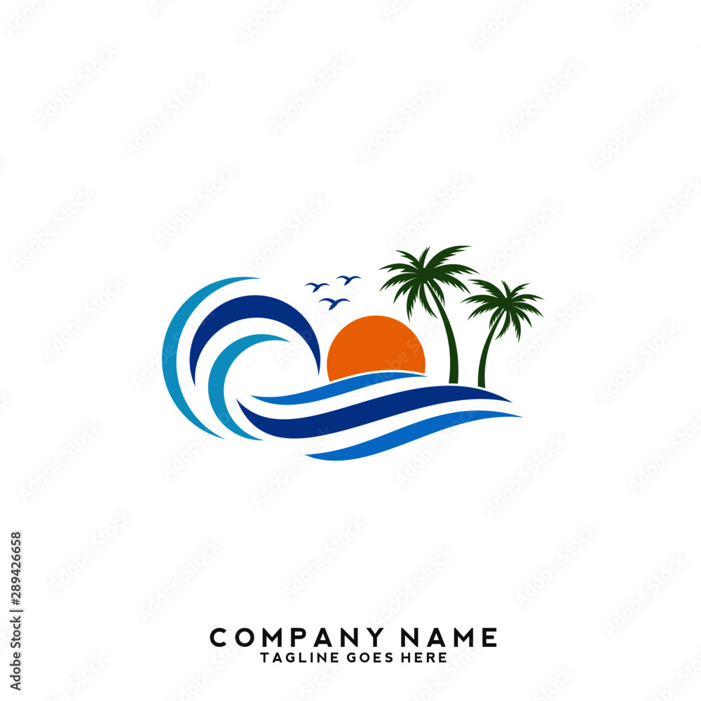 Water wave Logo Template Water wave Logo Template