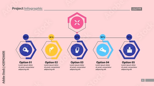 Four options under main point slide template. Business data. Graph, chart, design. Creative concept for infographic, report. Can be used for topics like marketing, workflow, management