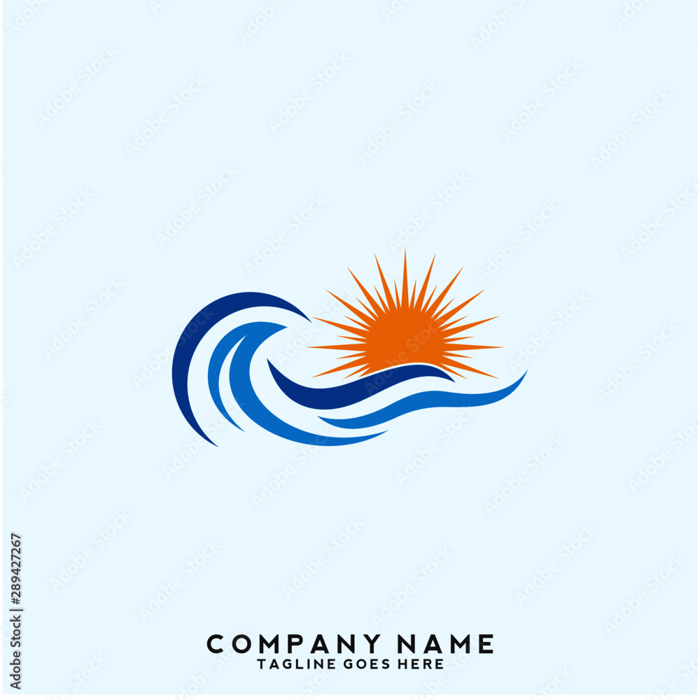 Water wave Logo Template Water wave Logo Template