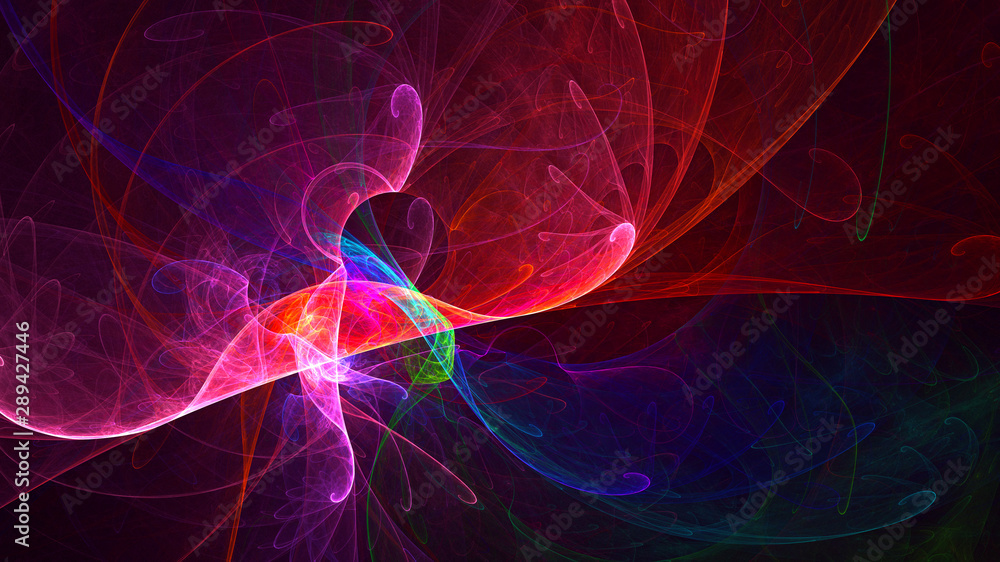 3D rendering multicolored abstract fractal 3D rendering multicolored abstract fractal