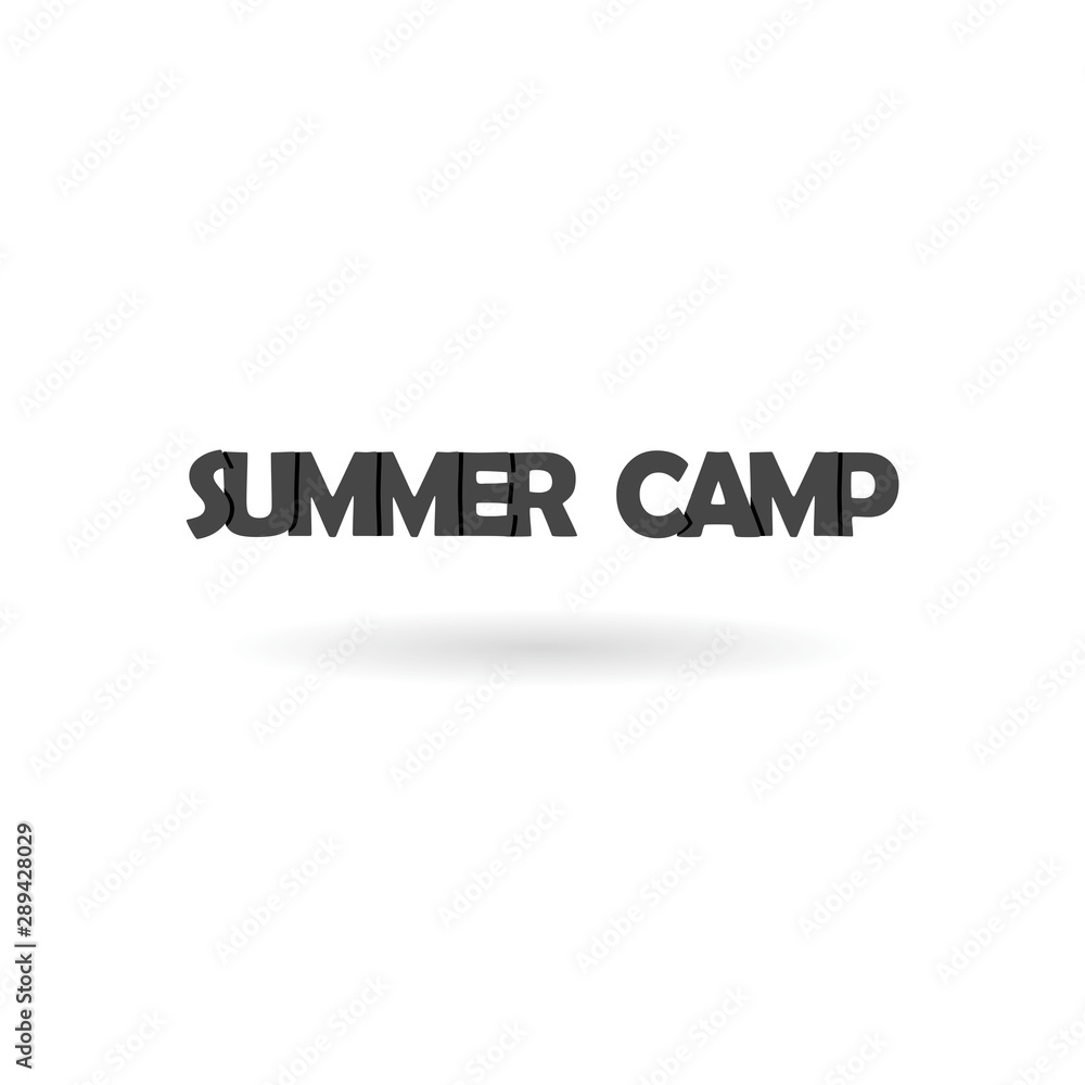 Summer camp icon isolated on white background