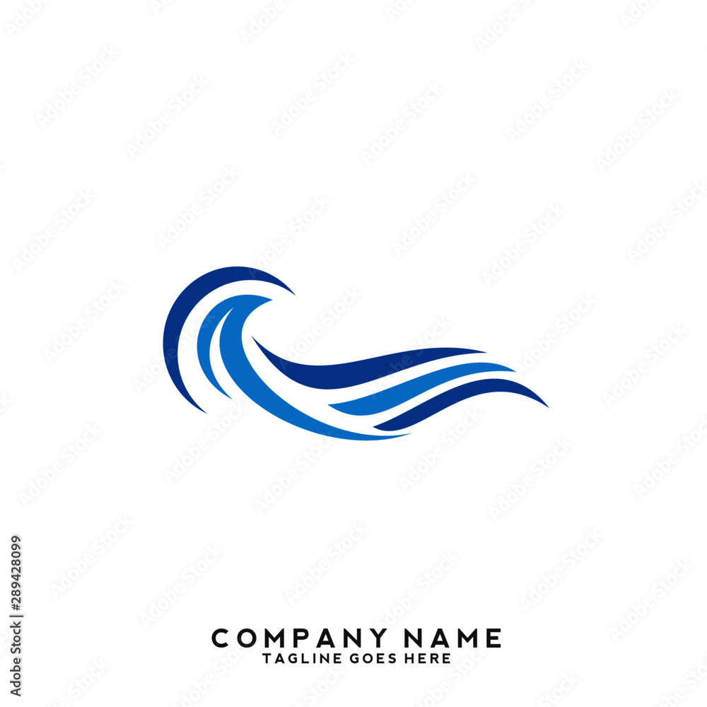 Water wave Logo Template Water wave Logo Template