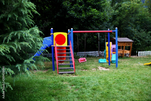Colorful playground in the park 
