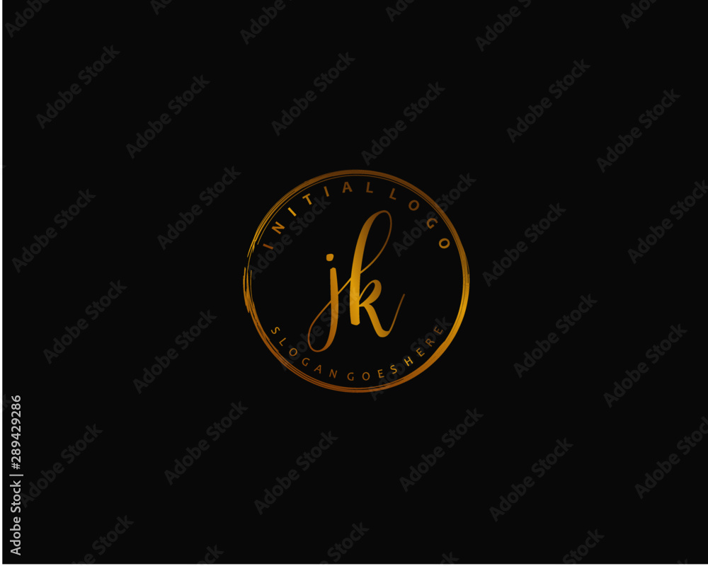 Fototapeta premium JK Initial letter logo template vector