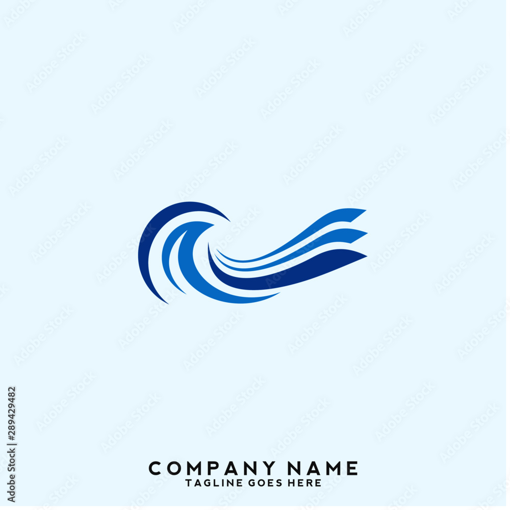 Water wave Logo Template Water wave Logo Template