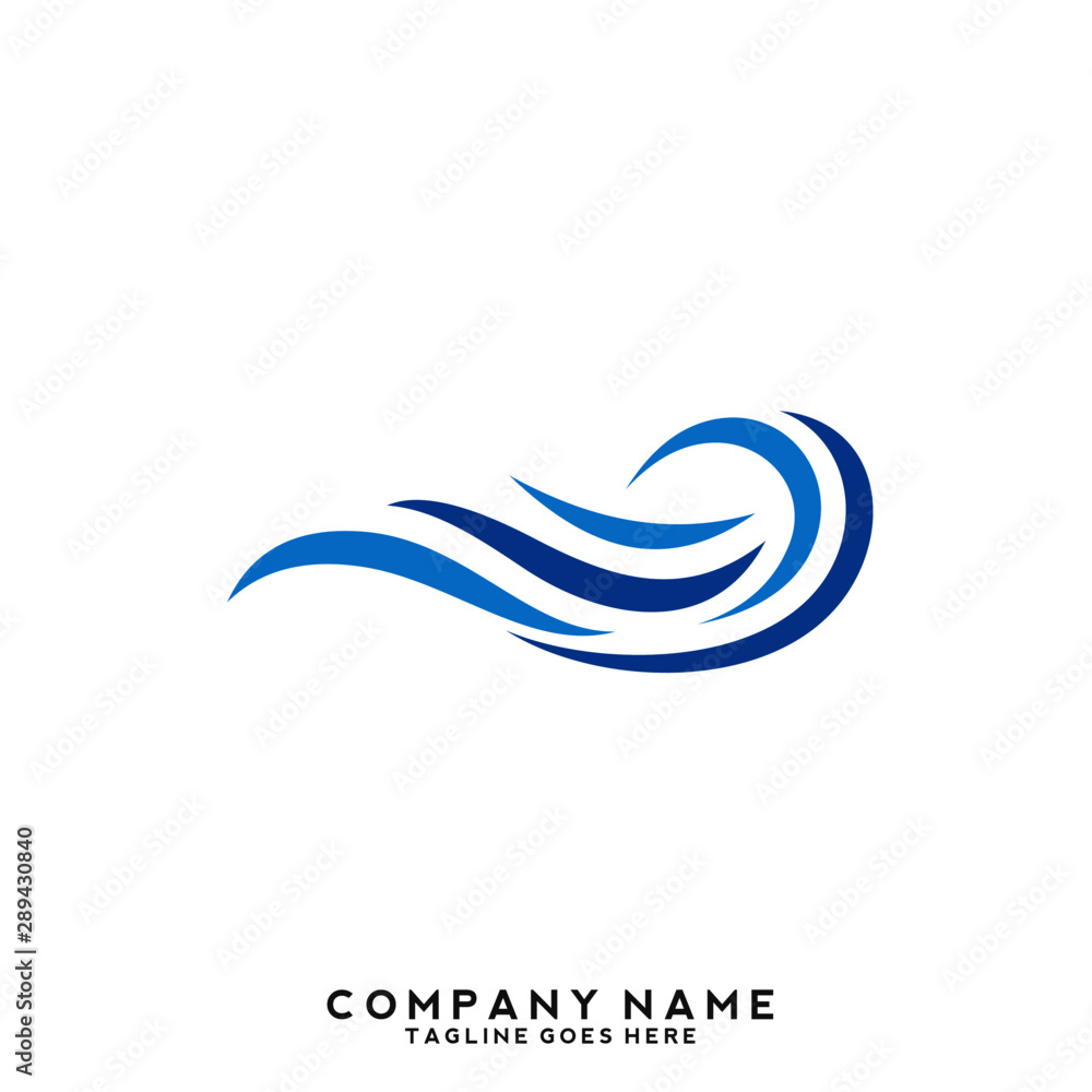 Water wave Logo Template Water wave Logo Template