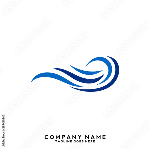 Wallpaper Mural Water wave Logo Template Torontodigital.ca