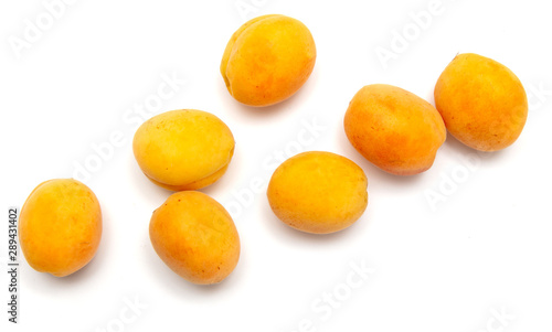 Ripe apricot isolated on a white background