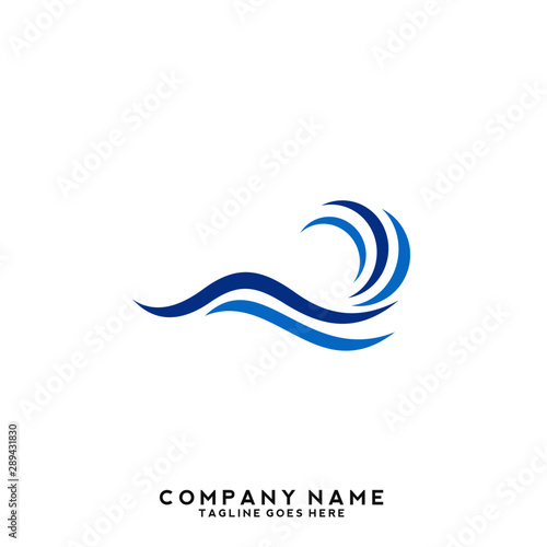 Wallpaper Mural Water wave Logo Template Torontodigital.ca