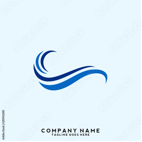 Free Download Water wave Logo Template - GFXLoad