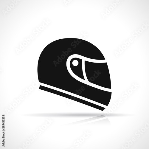 Vector black moto helmet icon