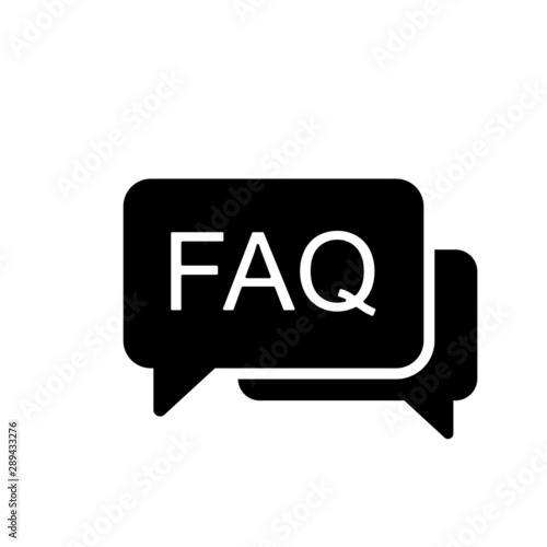 Faq icon vector. frequently illustration symbol. information sign or logo.