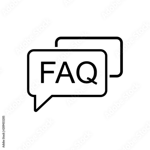 Faq icon vector. frequently illustration symbol. information sign or logo.