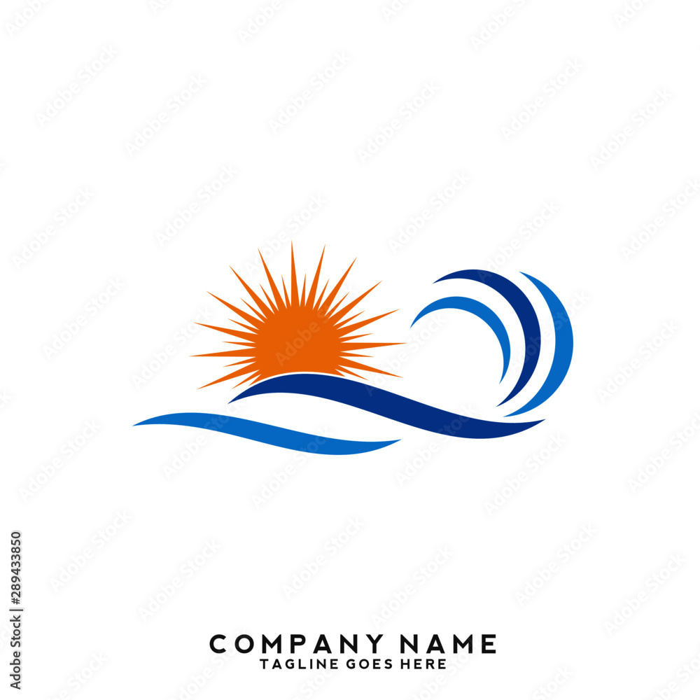 Water wave Logo Template Water wave Logo Template