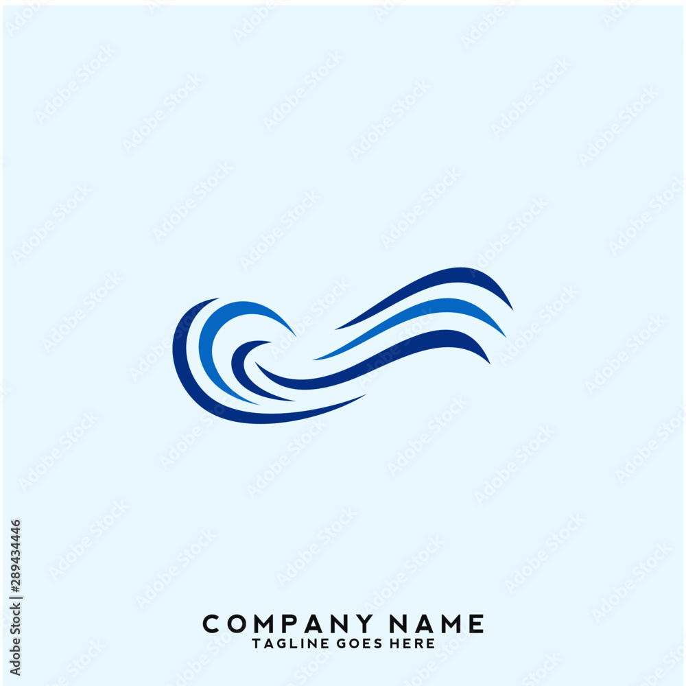 Water wave Logo Template Water wave Logo Template