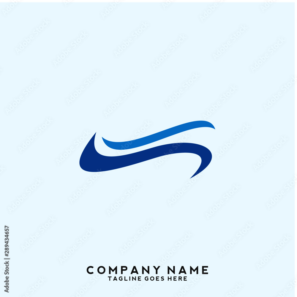 Obraz premium Water wave Logo Template