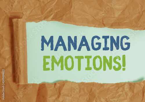 Canvas Print Writing note showing Managing Emotions