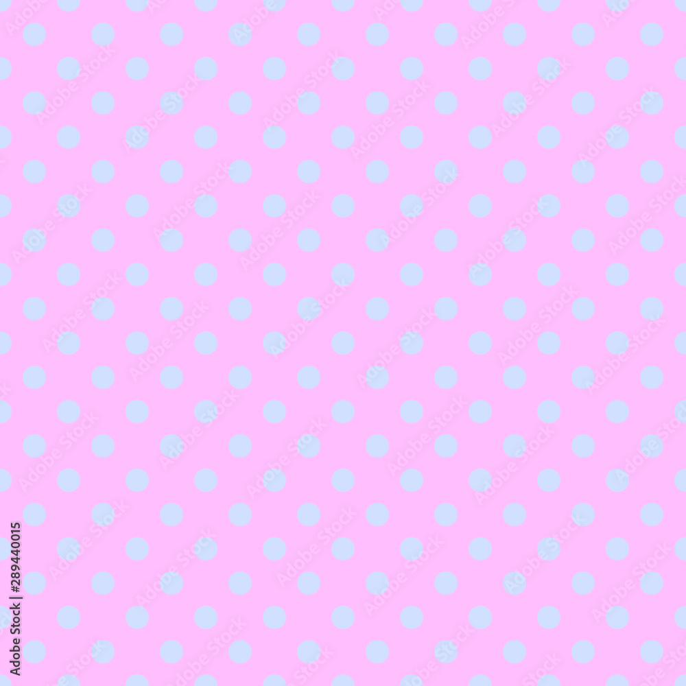 seamless polka dots pattern. blue polka dots on pink background seamless polka dots pattern. blue polka dots on pink background