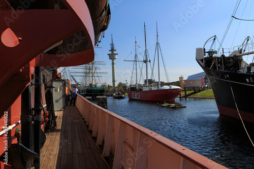 Bremerhaven,Germany,9,2014; From inside a museum ship and its machine rooms