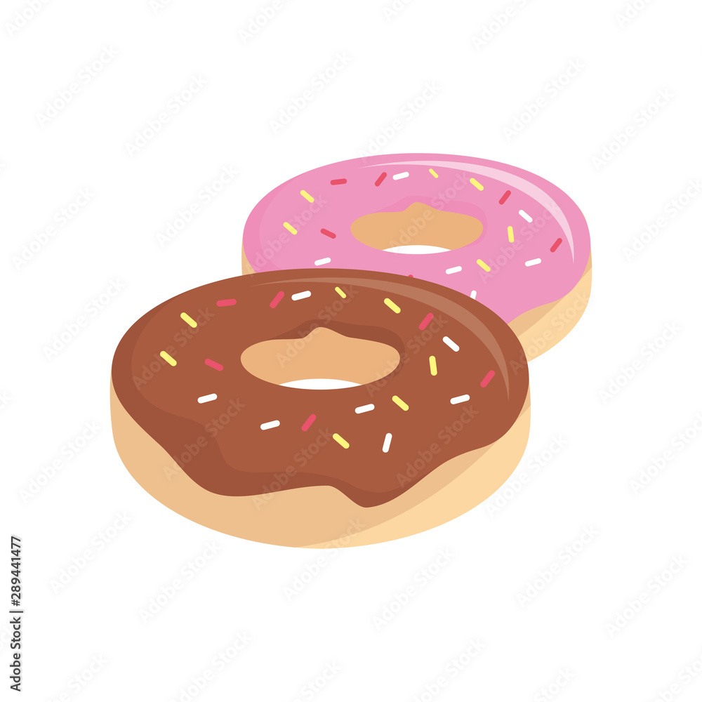 Donut vector illustration isolated on white background. Donut clip art Donut vector illustration isolated on white background. Donut clip art