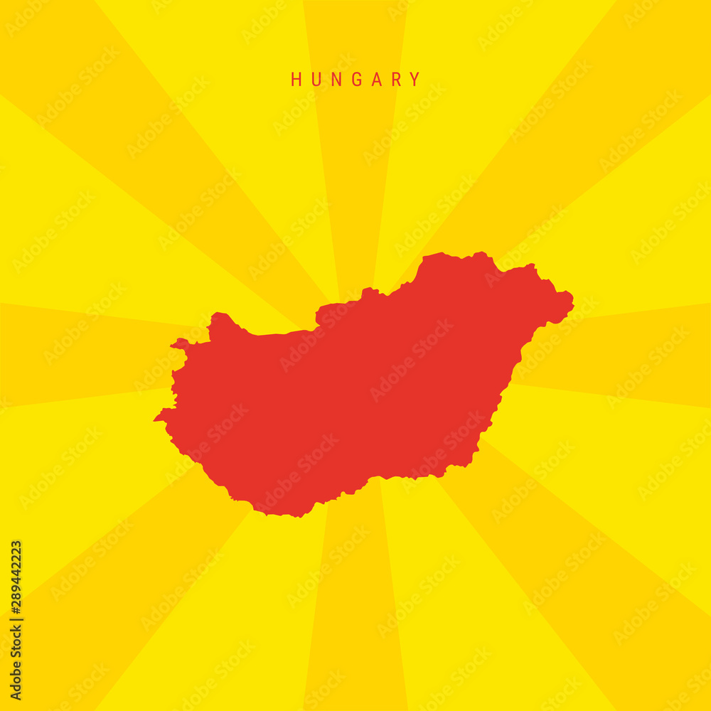 Obraz premium Hungary Vector Map
