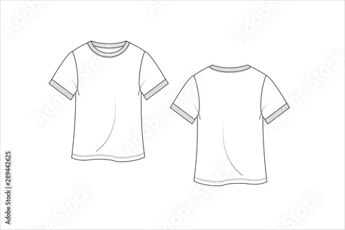Women top,t-shirt, blouse in vector set