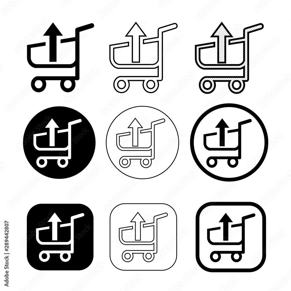 Simple shopping cart trolley icon sign design Simple shopping cart trolley icon sign design