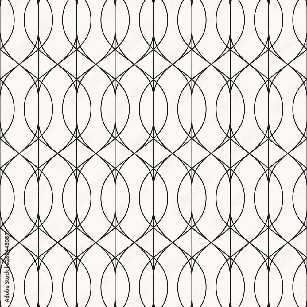 Fototapeta premium Curve linear vector pattern, repeating linear abstract. pattern is on swatch panel.