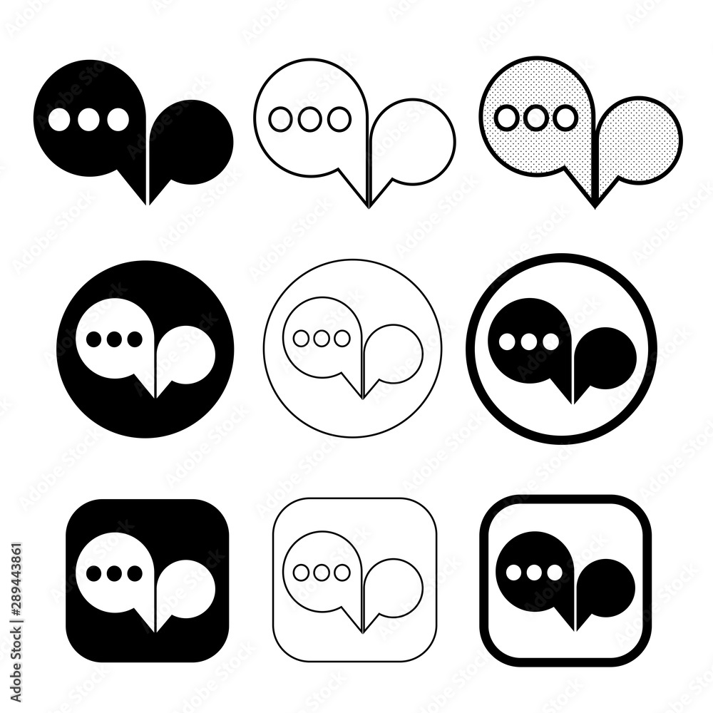 Simple Speech bubble icon sign design Simple Speech bubble icon sign design