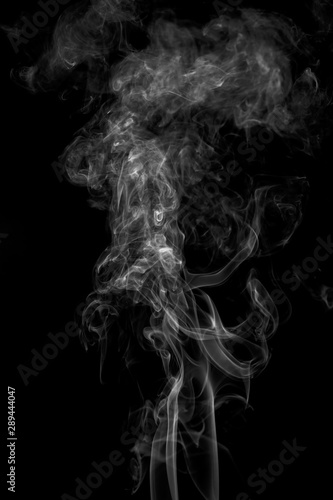 White smoke on dark background