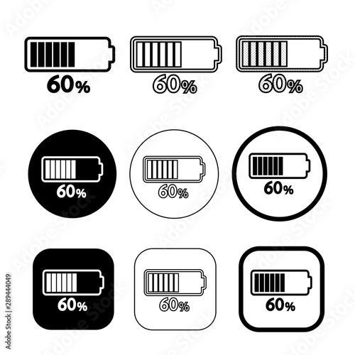 Simple battery icon sign design