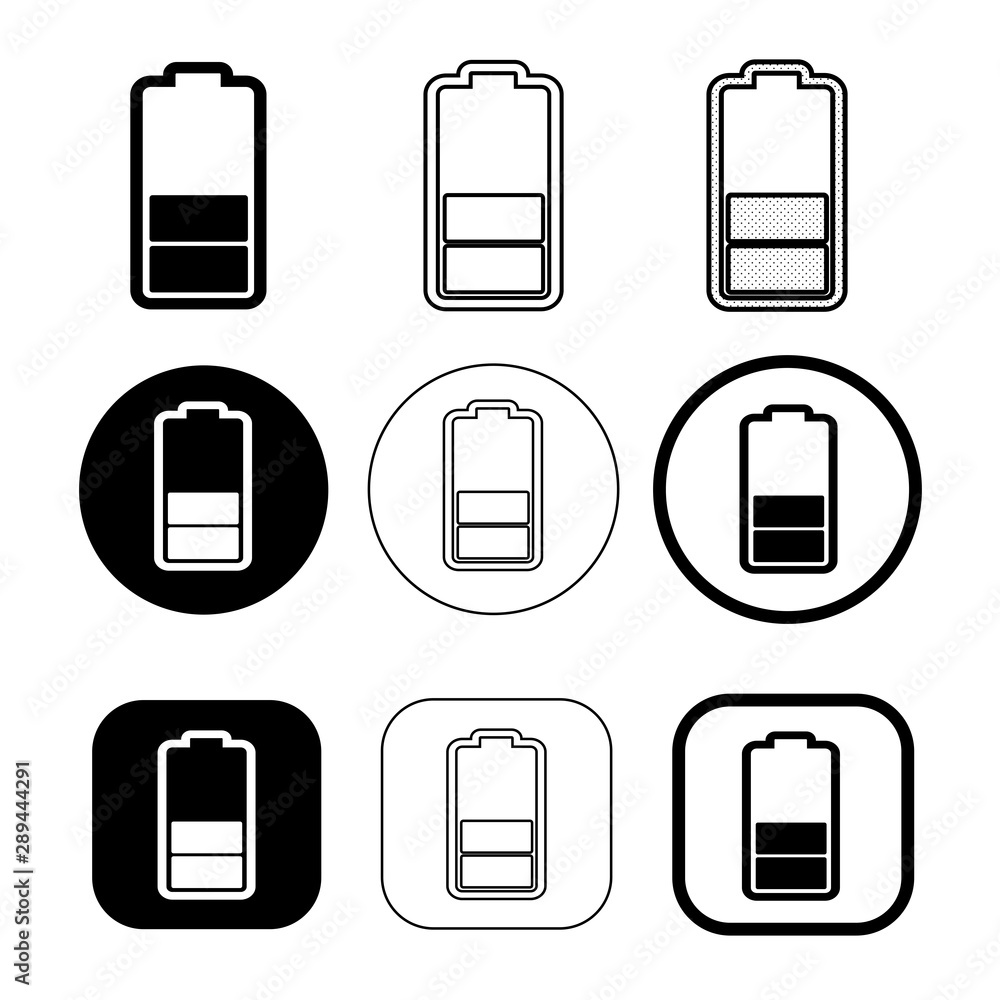 Simple battery icon sign design Simple battery icon sign design