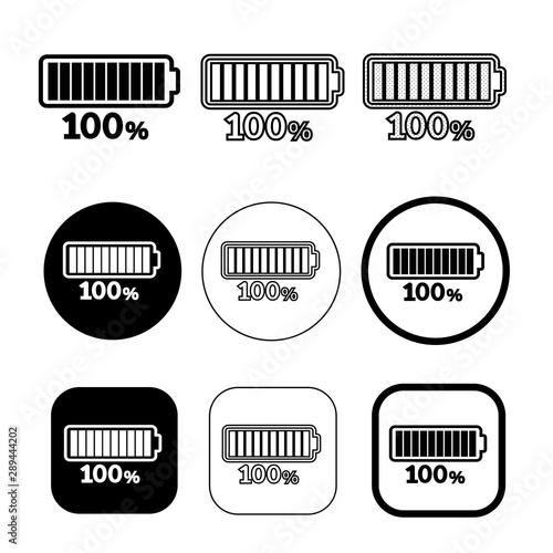 Simple battery icon sign design