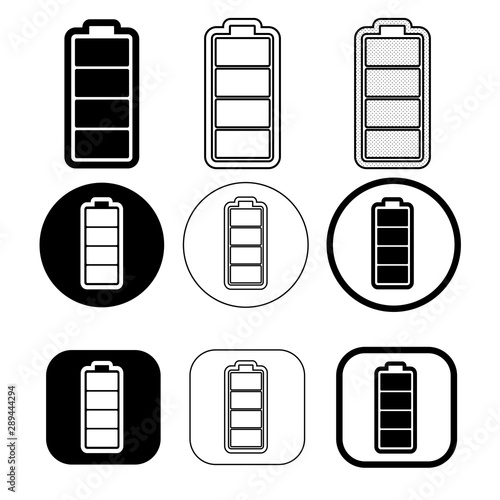 Simple battery icon sign design