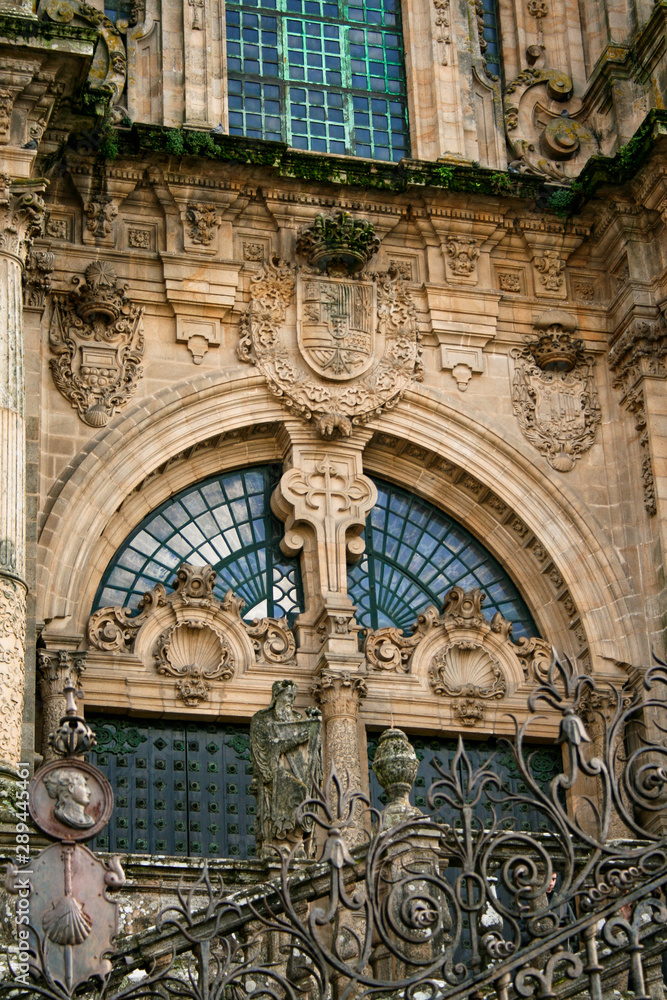 Facade of the door of the obradoiro