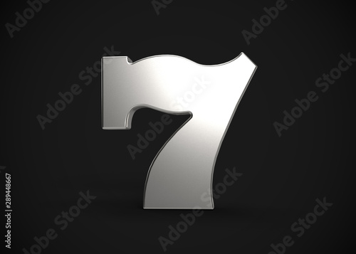 Slots 7 Symbol Slot Machine Reel Casino 3D Render