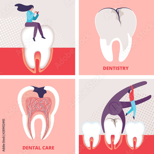 Stomatology Dentistry Clinic Office Aid Posters.