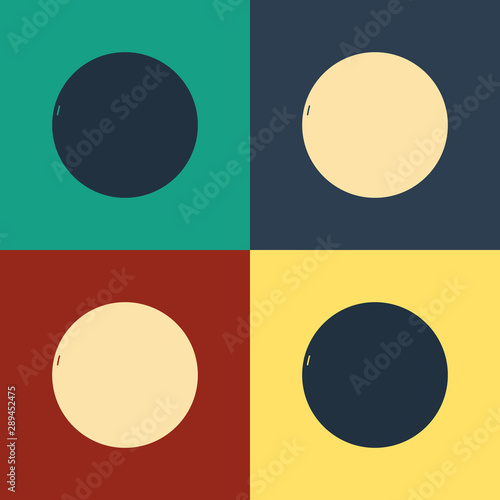 Color Casino roulette wheel icon isolated on color background. Vintage style drawing. Vector Illustration