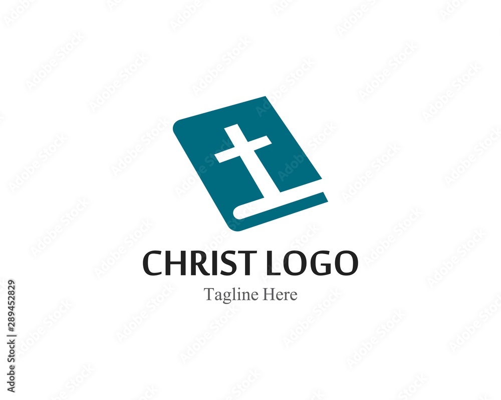 Fototapeta premium Christ logo or icon template simple creative design